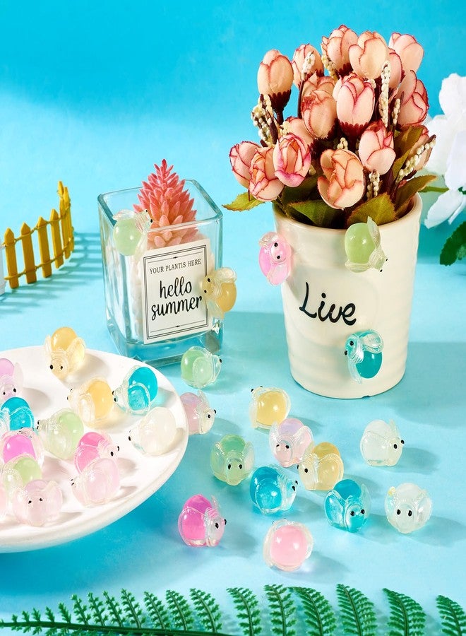 BB Beadthoven Beadthoven Luminous Mini Resin Glowworm, Glow in The Dark Glowworm Insect Figurine Multicolor Cute Animals Cabochons Ornaments for Dollhouse Fairy Garden Accessories Phone Case Home Decoration - Image 3